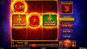 9 Coins Hold the Jackpot bonus with Cash Infinity and Mystery symbols on the 3x3 grid