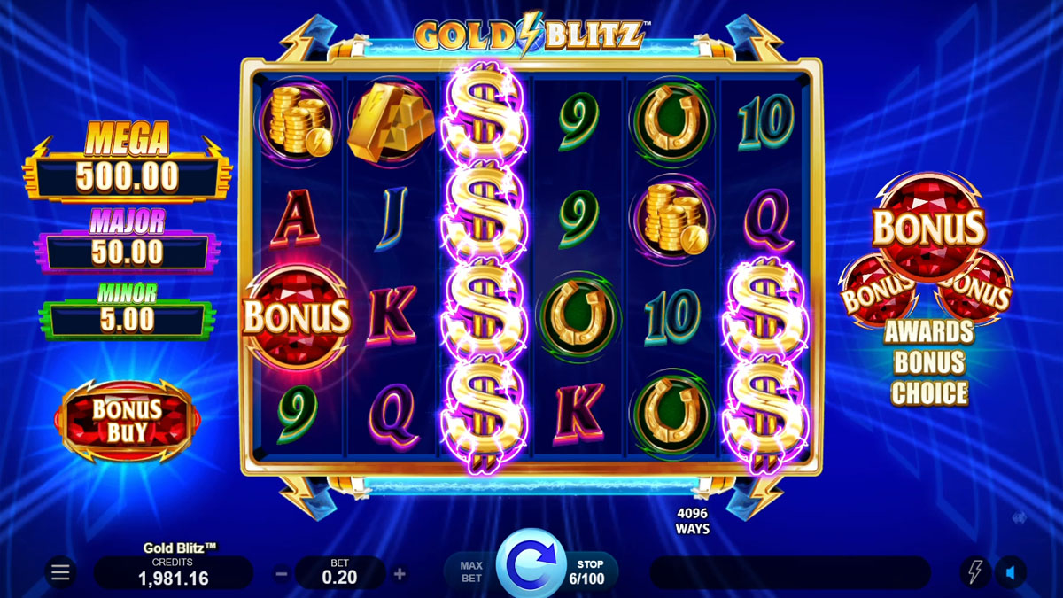 Gold Blitz visuals and design
