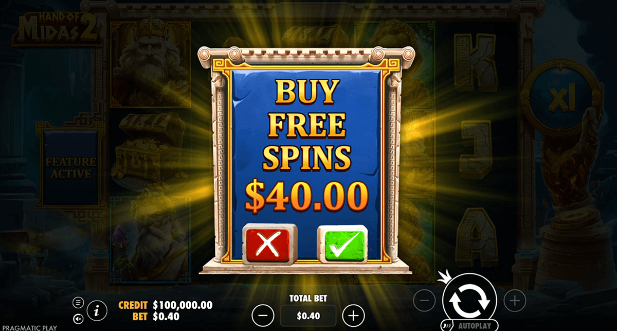 Hand of Midas 2 bonus buy features