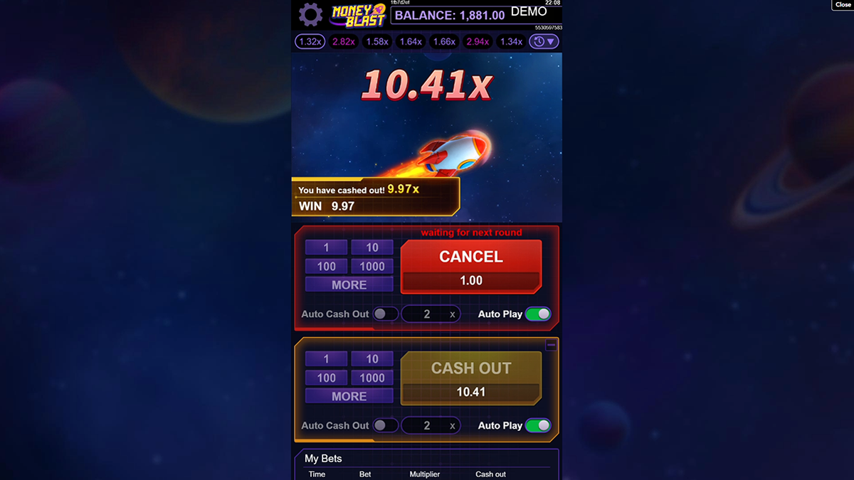 Money Blast big win