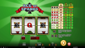 Ace Of Spades winning spin featuring Ace of Spades wild symbols and a 100-coin payout on the single payline
