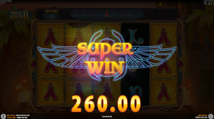 Book Of Wealth 2 Super Win screen displaying a large payout during the bonus feature.