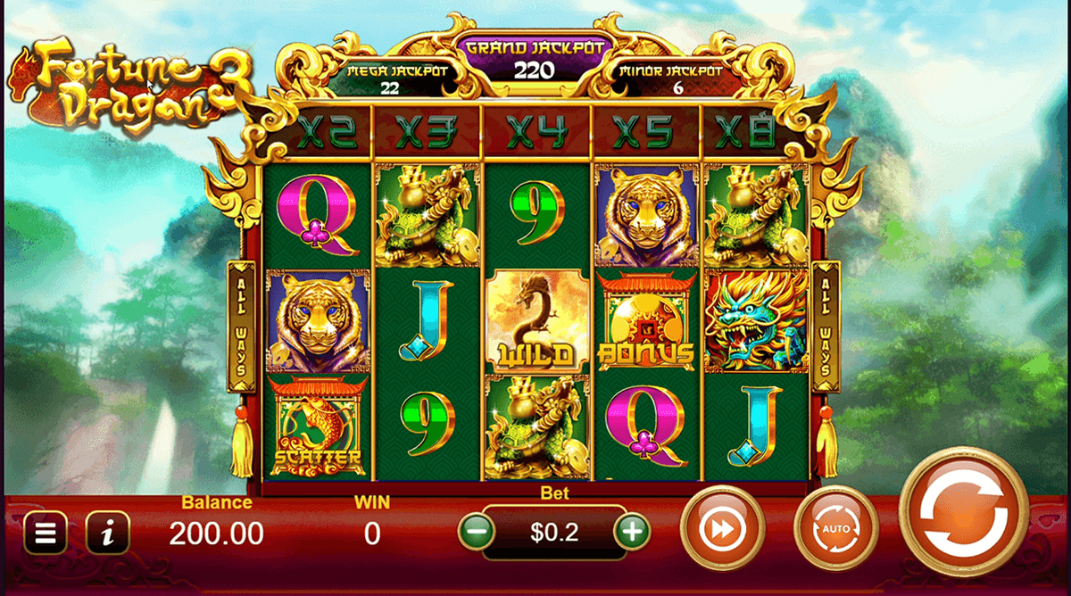 Fortune Dragon 3 theme and graphics
