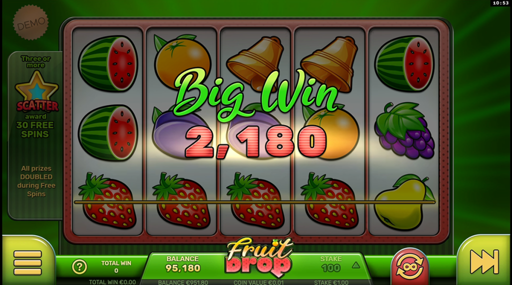 Fruit Drop slot game Big Win