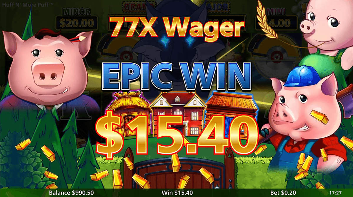 Huff N More Puff gameplay and winnings