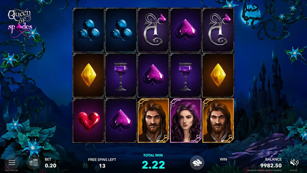 queen of spades during bonus