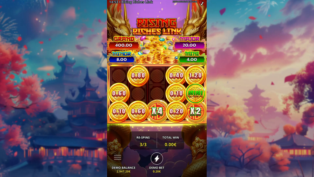 rising riches link during bonus