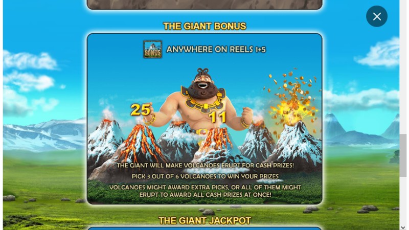 Jackpot Giant bonus and jackpot