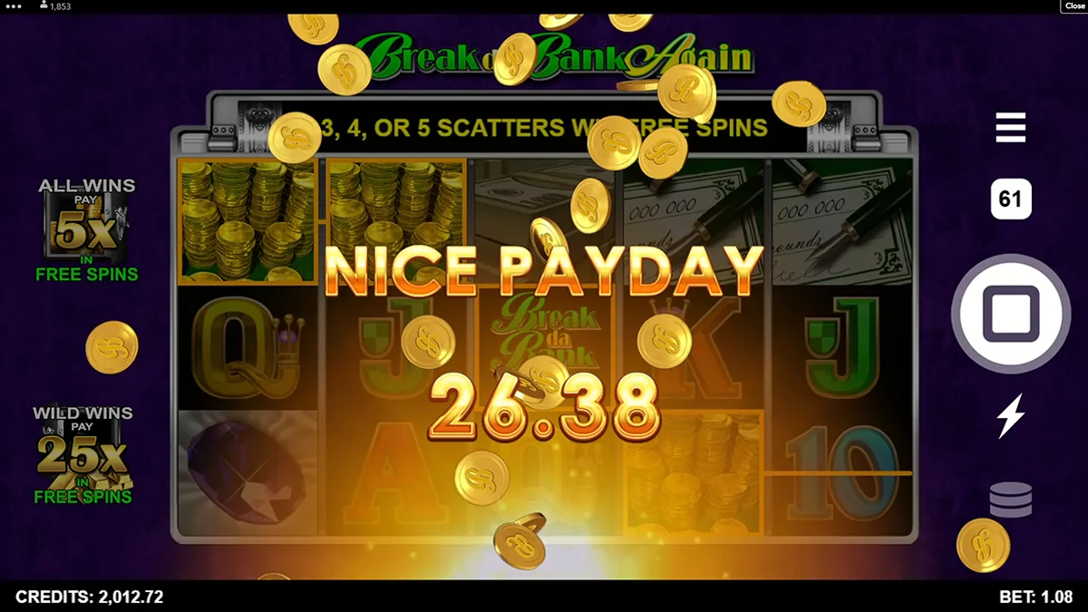 break da bank again big win