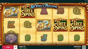 da vincis machine bonus trigger visible