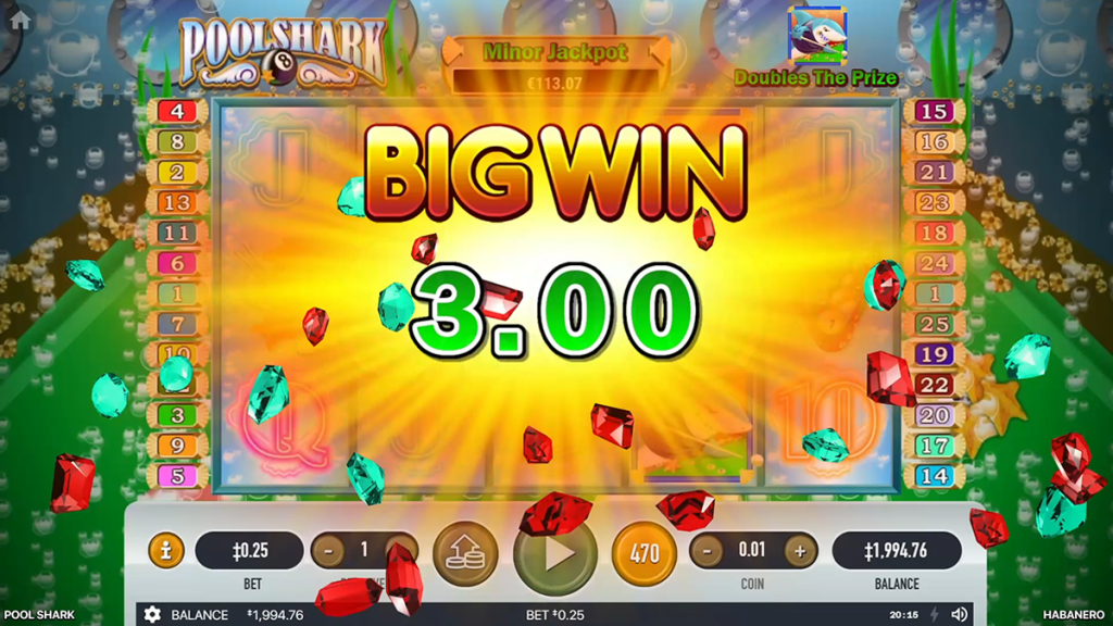 pool shark big win