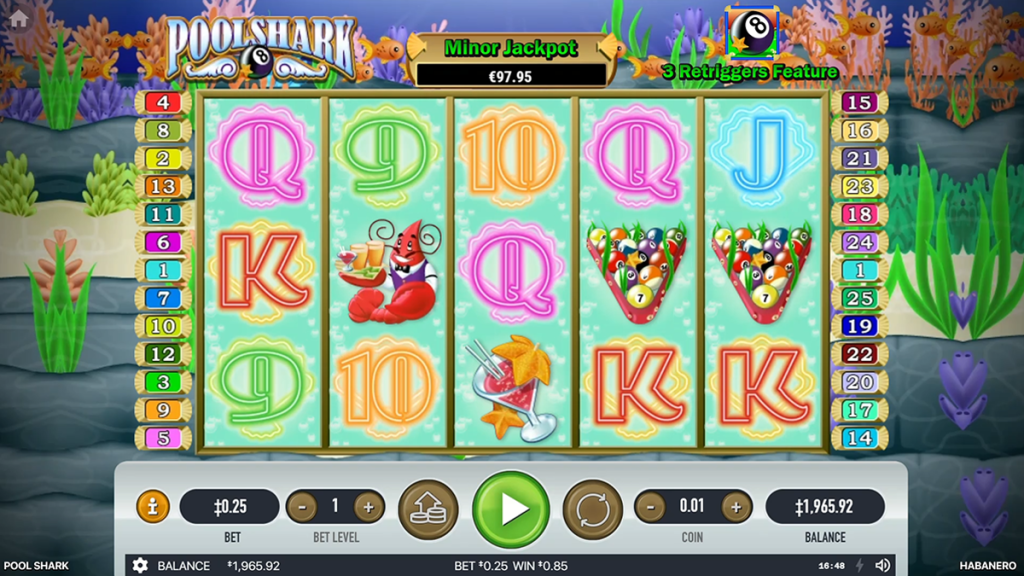 pool shark during bonus
