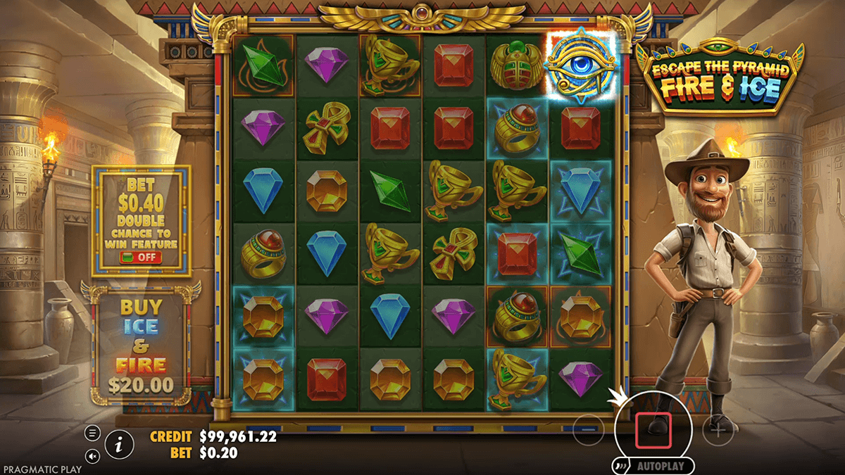 Escape the Pyramid: Fire and Ice bonus trigger