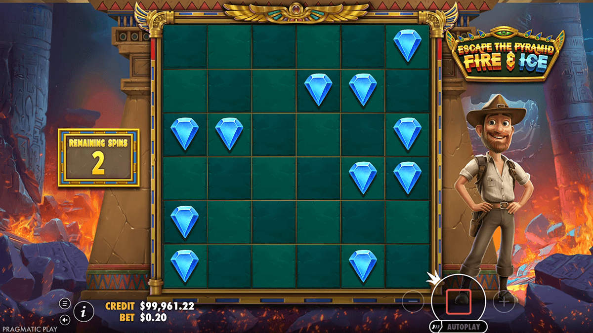 Escape the Pyramid: Fire and Ice during bonus