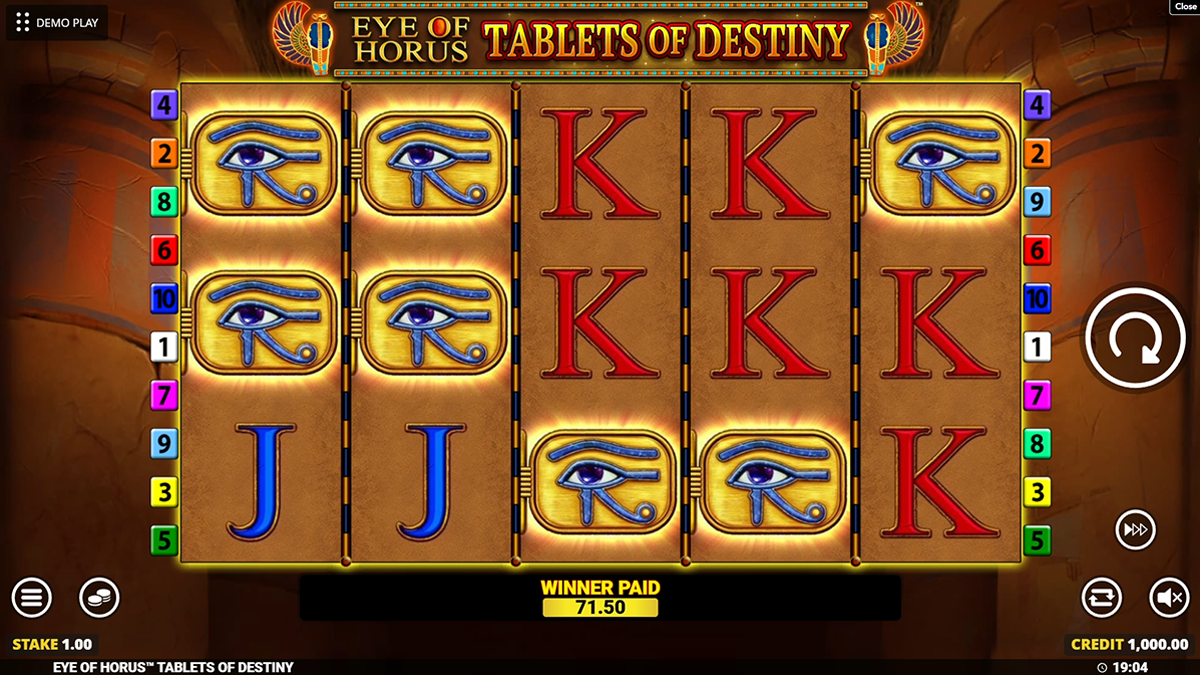 Eye of Horus Tables of Destiny Slot Game Big Win