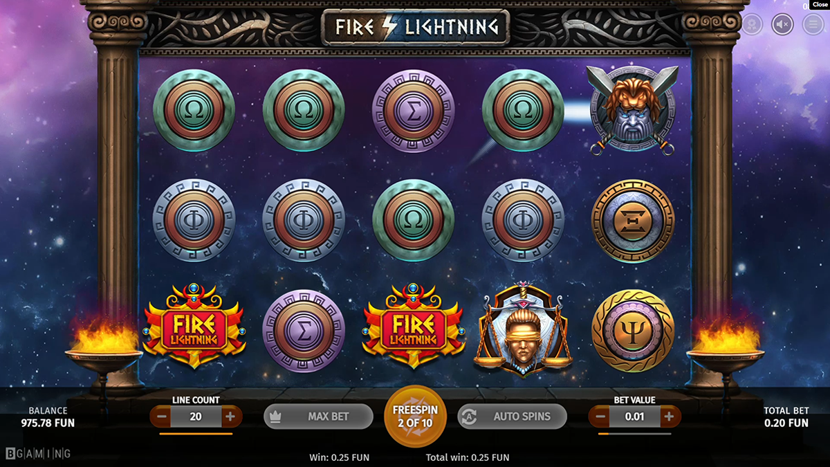 Fire Lightning slot game bonus