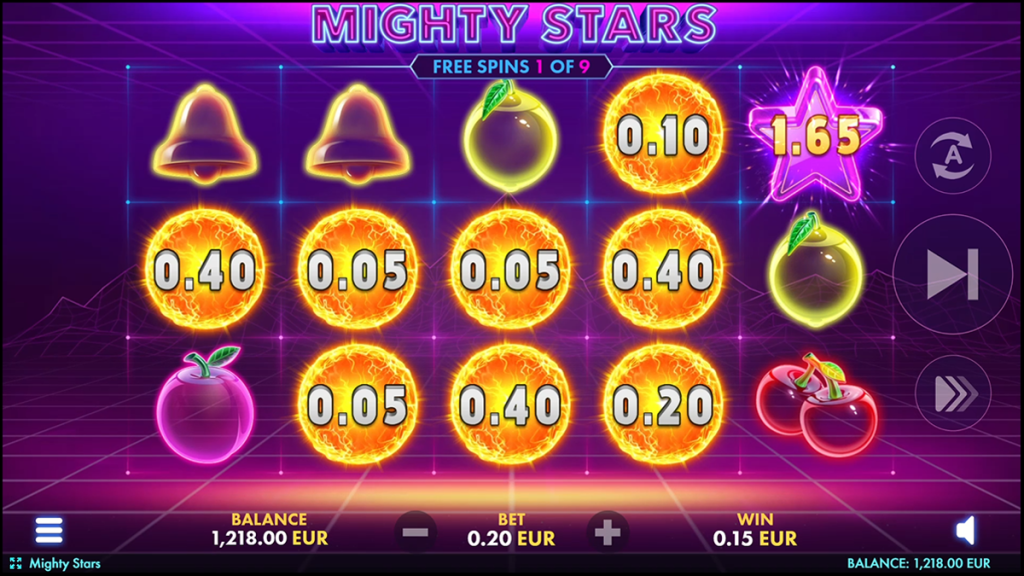 mighty stars during bonus