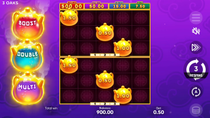 3 Hot Teapots Hold & Win bonus feature with respins and jackpot teapots