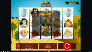 Big win during the Aladdin's Wishes demo bonus featur