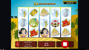 Aladdin's Wishes free games bonus round in progress