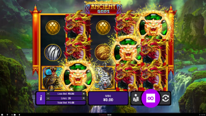 Ancient Gods free spins bonus triggered by scatter symbols