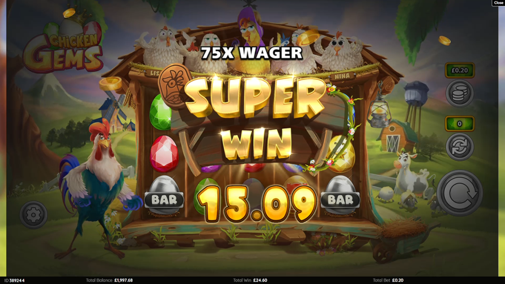 Chicken Gems slot game