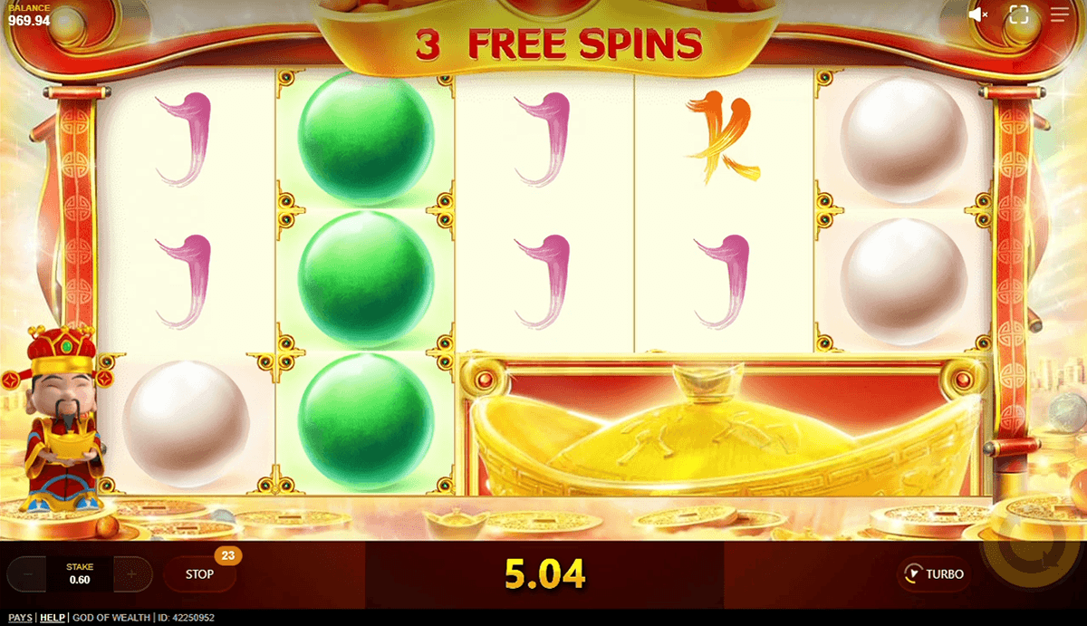God of Wealth free spins feature