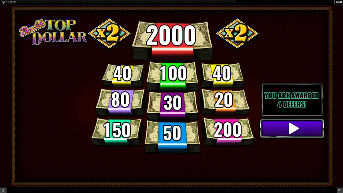 double top dollar bonus