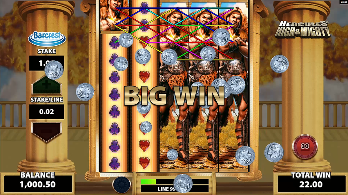 Hercules High and Mighty Slot Game Big Win