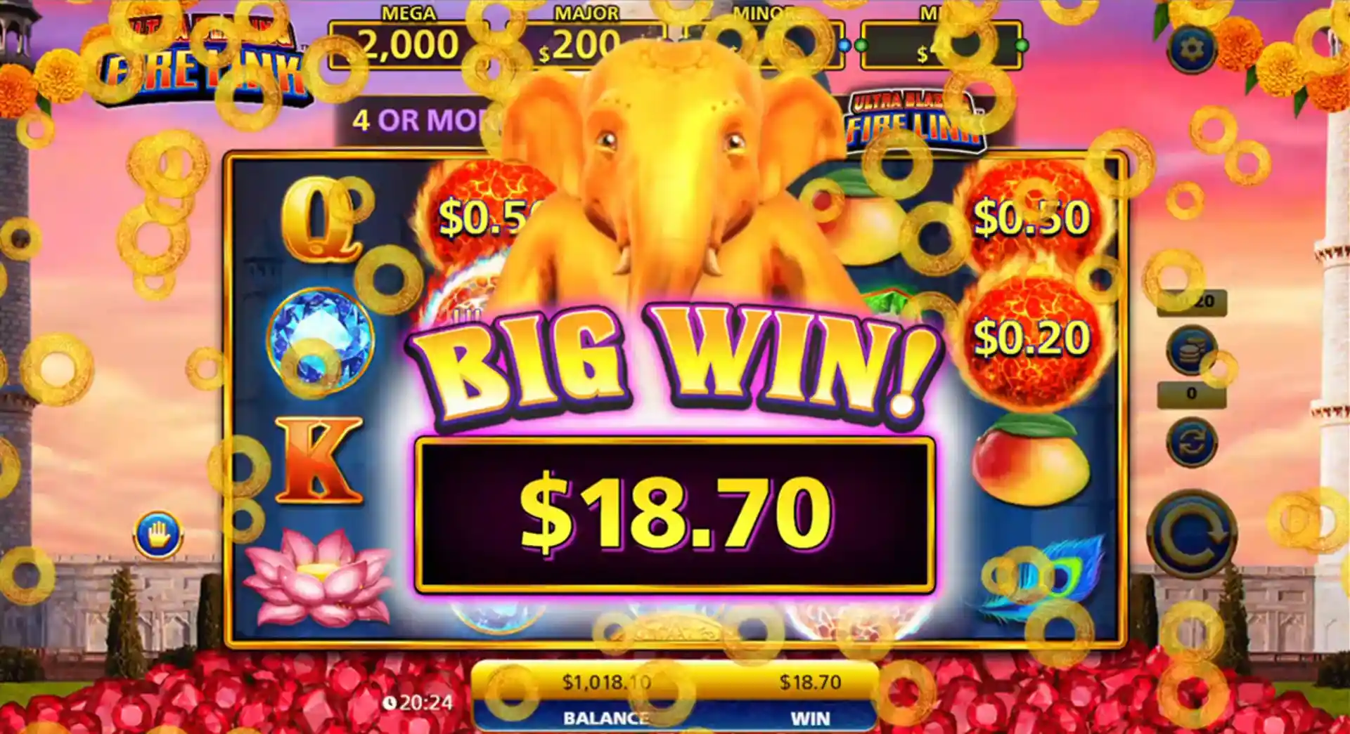 Ultra Blazing Fire Link big win