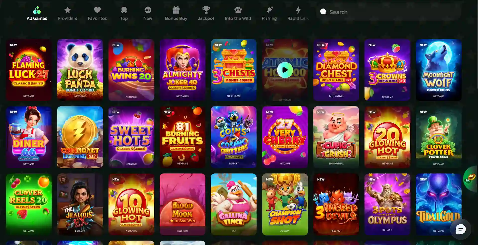 stormrush casino game library