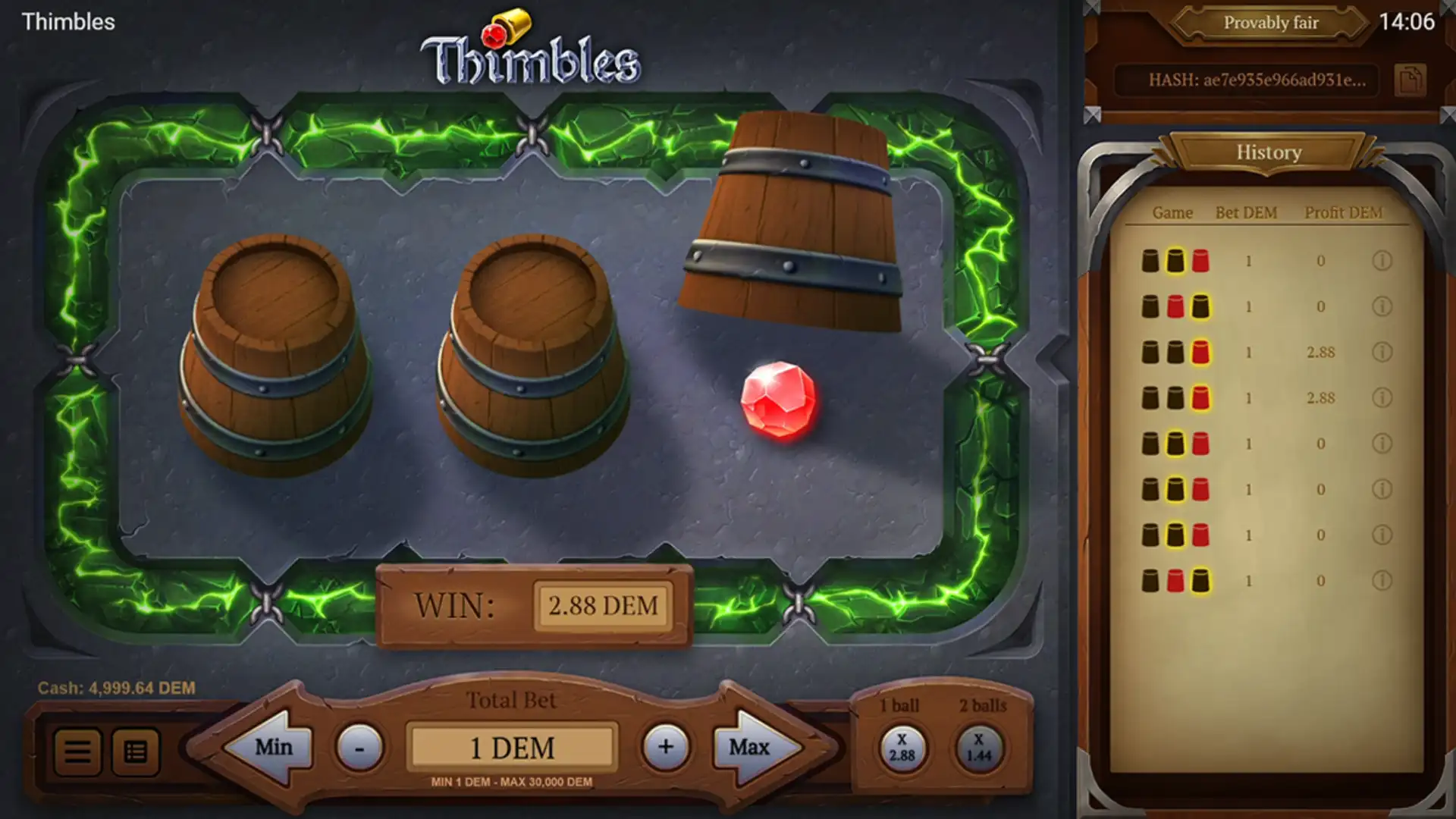 Thimbles big win