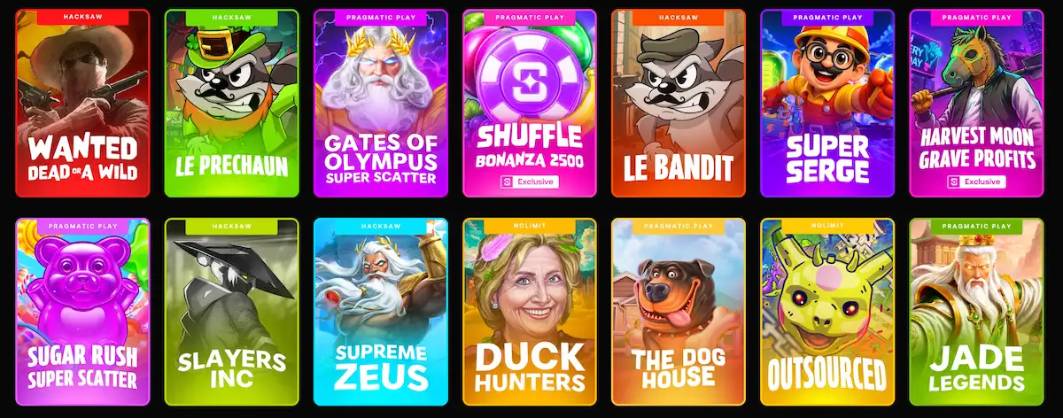 shuffle casino slot games