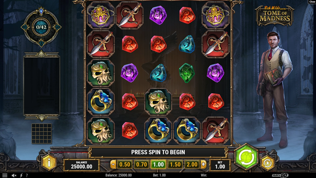 Rich Wilde and the Tome of Madness slot game
