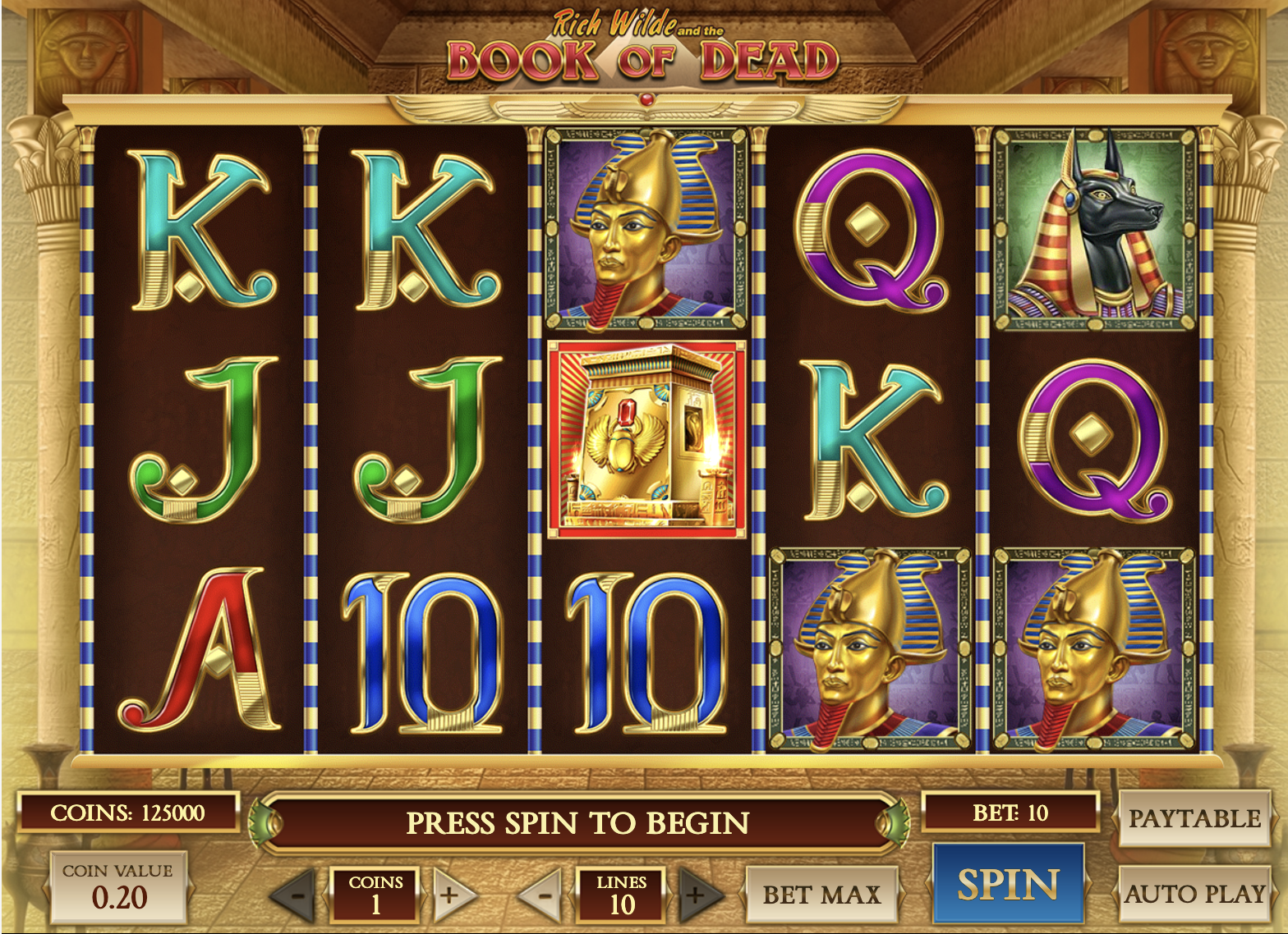 book of dead screenshot