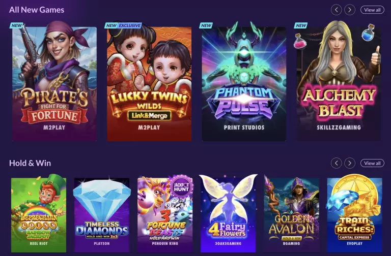 PlayFame - Screenshot with top games display.