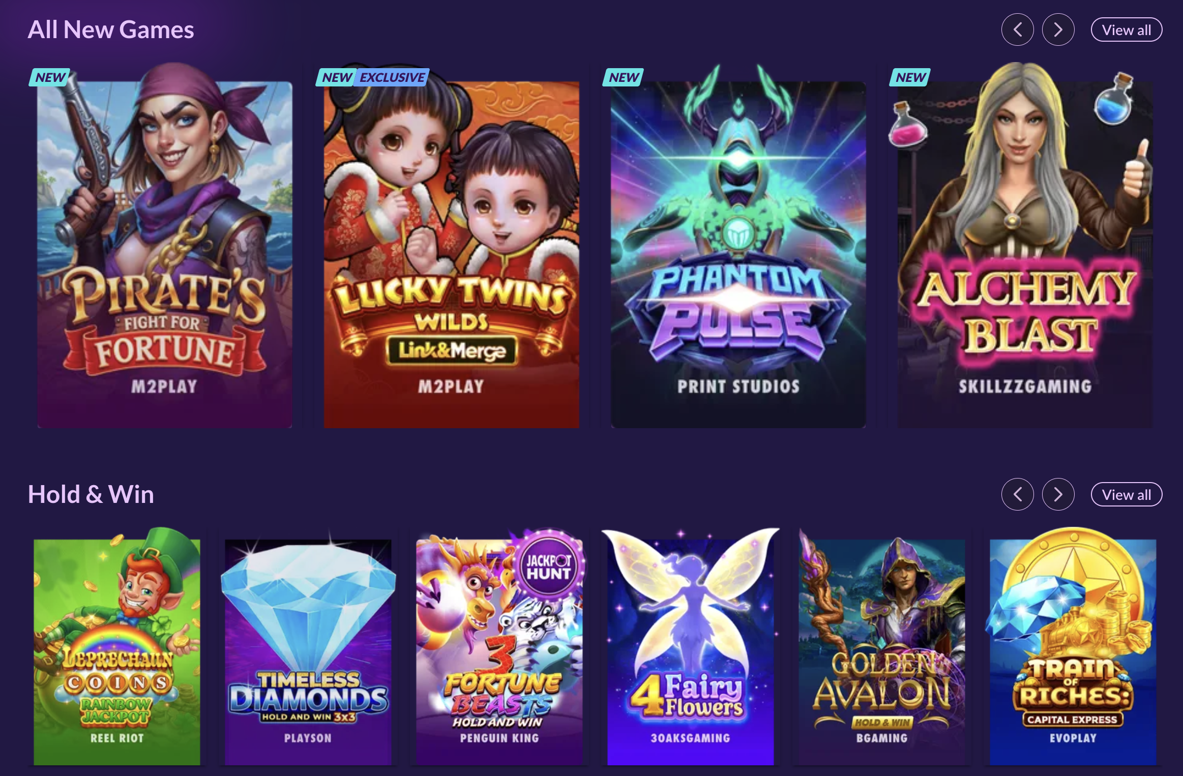 PlayFame - Screenshot with top games display.