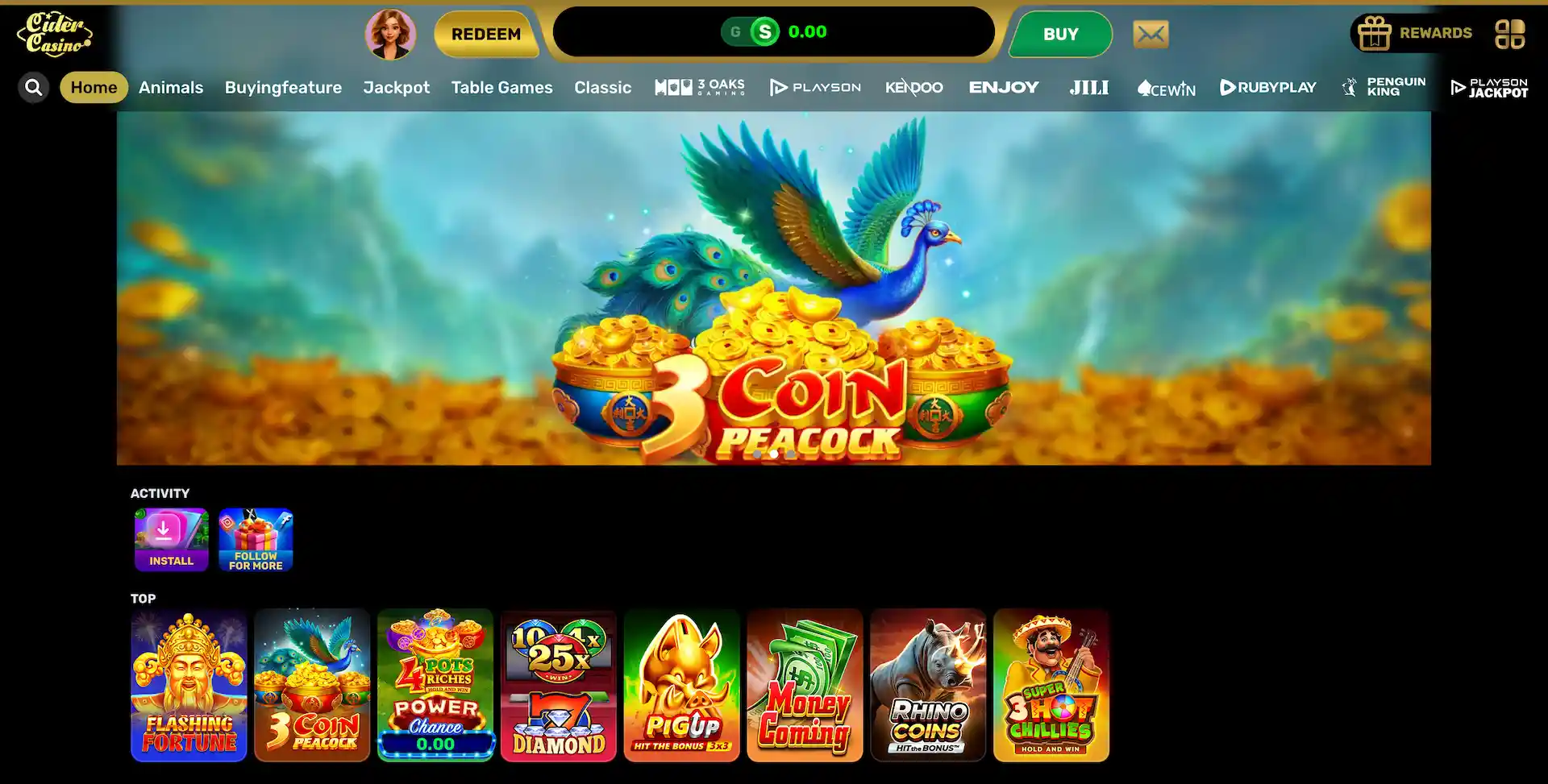 cider casino lobby
