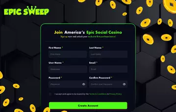Epic Sweep Games Sign Up