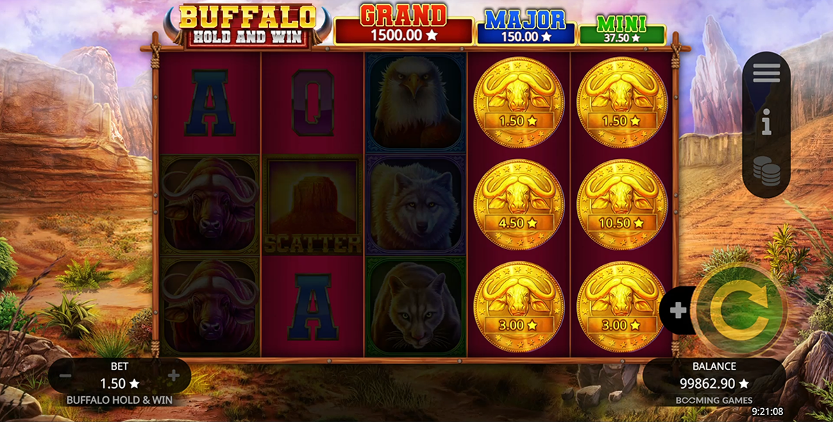 Buffalo Hold and Win bonus trigger