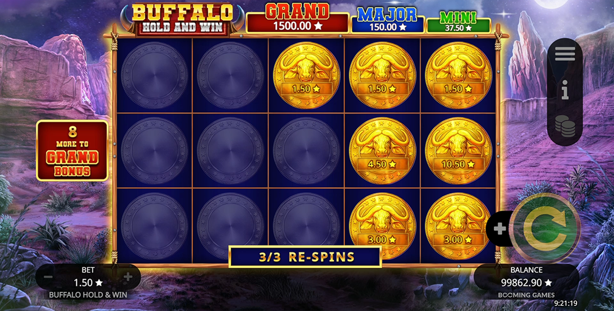 Buffalo Hold and Win bonus