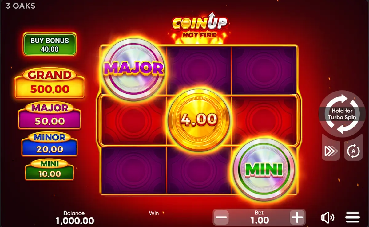 coin up hot fire basegame