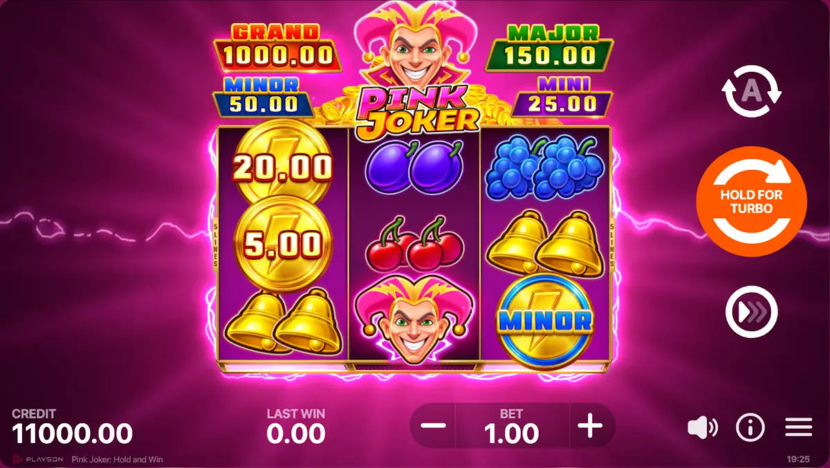 pink joker hold and win basegame