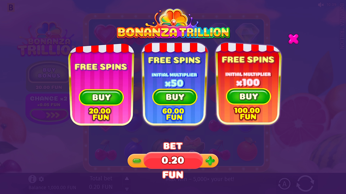 Bonanza Trillion bonus buy