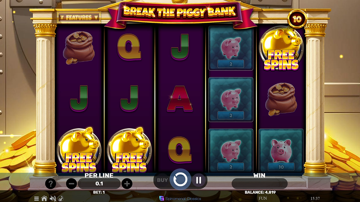 break the piggy bank bonus trigger visible