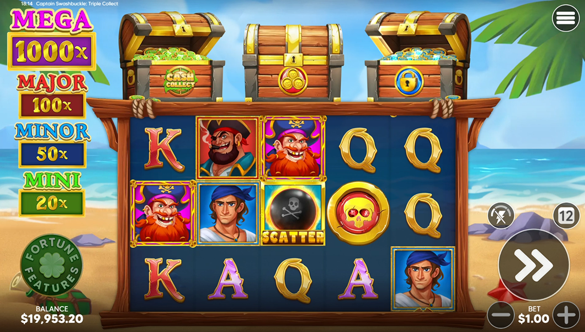 captain swashbuckler triple collect bonus trigger visible
