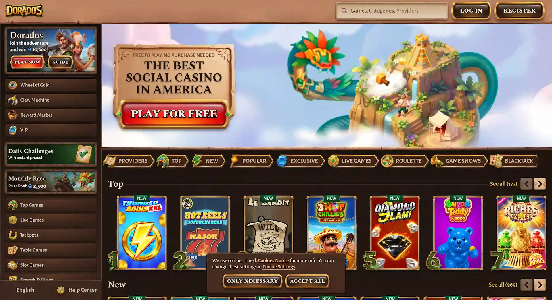 dorados sweepstakes casino lobby