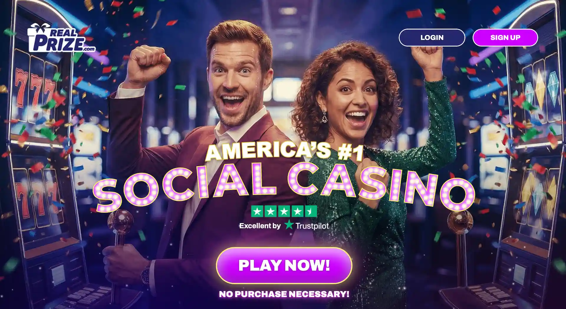real prize sweepstakes casino lobby