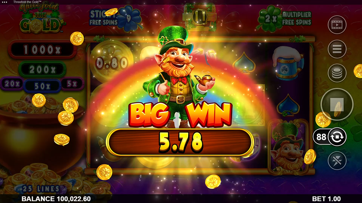 Threefold the Gold big win