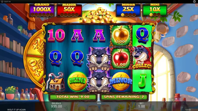 Wolf It Up Again slot during bonus